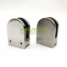 Casting Stainless Steel Balustrade Glass Clamp D Shape Glass Clip